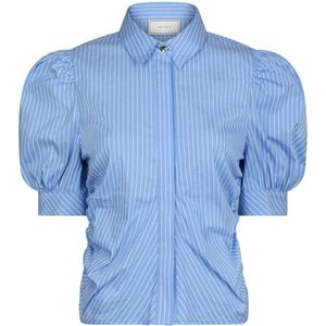 Neo Noir, Dames, Blouses & Shirts, Blauw, Maat: XS