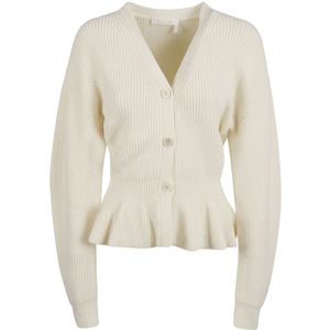 Chloé, Dames, Truien, Beige, Maat: L