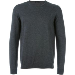 Roberto Collina, Heren, Truien, Grijs, Maat: 2XL Wol,