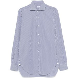 Barba, Heren, Overhemden, Blauw, Maat: 4XL Katoen,