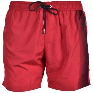 Trussardi, Heren, Badkleding, Rood, Maat: S Poliester,