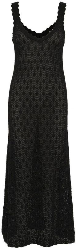 Kaffe - Kajona Knitted Dress Bluser 10509946 - Zwarte Gebreide Jurk - Dames