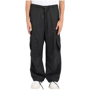 Nine In The Morning, Heren, Broeken, Grijs, Maat: M Wol,