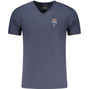 Aeronautica Militare, Heren, Tops, Blauw, Maat: M Katoen,
