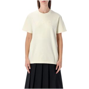 A.p.c., Dames, Tops, Beige, Maat: S Katoen,