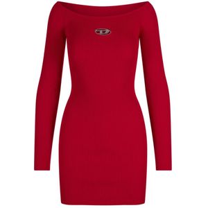 Diesel, Dames, Jurken, Rood, Maat: S Viscose,