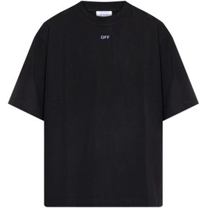 Off White, Heren, Tops, Zwart, Maat: S Katoen,