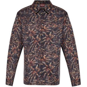 Diesel, Heren, Overhemden, Bruin, Maat: S