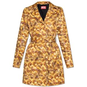 Diesel, Dames, Mantels, Geel, Maat: XS Leer,