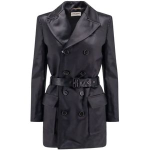 Saint Laurent, Dames, Jassen, Zwart, Maat: M Katoen,