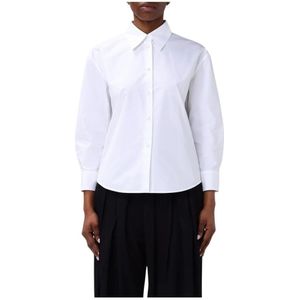 Jil Sander, Dames, Blouses & Shirts, Wit, Maat: 2XS Katoen,