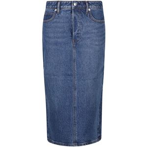 Alexander Wang, Dames, Rokken, Blauw, Maat: W25 Denim,