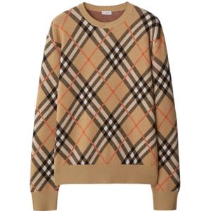 Burberry, Dames, Truien, Beige, Maat: M Wol,