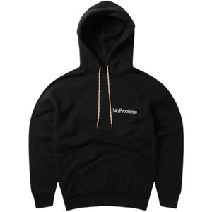 Aries, Heren, Sweatshirts & Hoodies, Zwart, Maat: M Katoen,