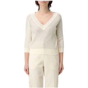 Ermanno Scervino, Dames, Truien, Wit, Maat: M