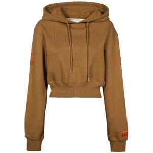 Heron Preston, Dames, Sweatshirts & Hoodies, Bruin, Maat: 2XS Katoen,