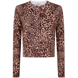 Twinset, Dames, Tops, Bruin, Maat: XS