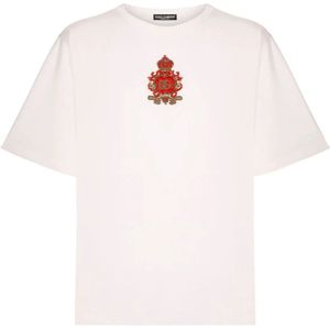 Dolce & Gabbana, Heren, Tops, Roze, Maat: M Katoen,