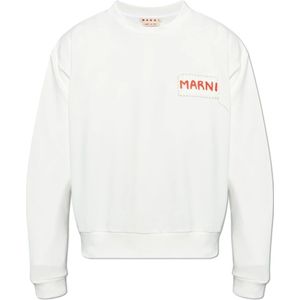 Marni - Sweatshirt met Logo - Wit - Heren