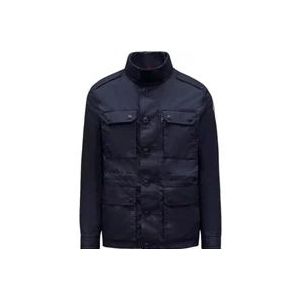 Moncler Waterafstotende Navy Regenjas , Blue , Heren , Maat: XL