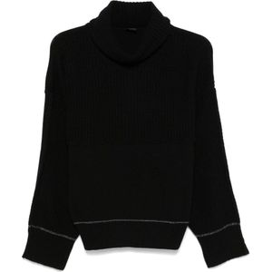 Pinko, Dames, Truien, Zwart, Maat: L Wol,