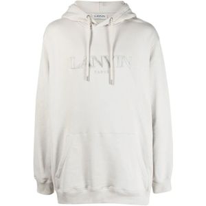 Lanvin, Heren, Sweatshirts & Hoodies, Beige, Maat: L Katoen,