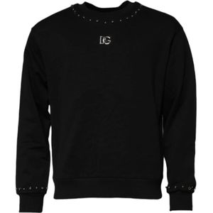 Dolce & Gabbana, Heren, Truien, Zwart, Maat: S Katoen,