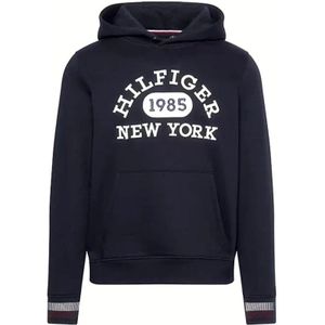 Tommy Hilfiger, Heren, Sweatshirts & Hoodies, Blauw, Maat: S Katoen,