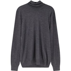 Brunello Cucinelli, Heren, Truien, Grijs, Maat: 3XL Zijde,