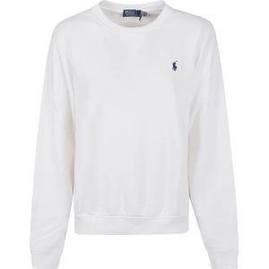 Polo Ralph Lauren, Dames, Sweatshirts & Hoodies, Wit, Maat: M Katoen,
