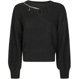 Patrizia Pepe, Dames, Truien, Zwart, Maat: XL