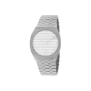 Gucci Roestvrijstalen Multilaags Horloge , Gray , Dames , Maat: ONE Size