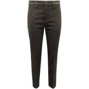 Dondup, Dames, Broeken, Groen, Maat: W28 Wol,