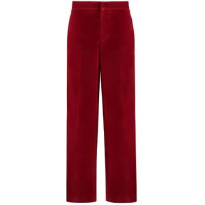 JW Anderson, Dames, Broeken, Rood, Maat: XS Satijn,