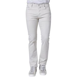 Jacob Cohën, Heren, Broeken, Wit, Maat: W30 Katoen,