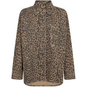 MOS Mosh, Dames, Blouses & Shirts, Bruin, Maat: S Katoen,