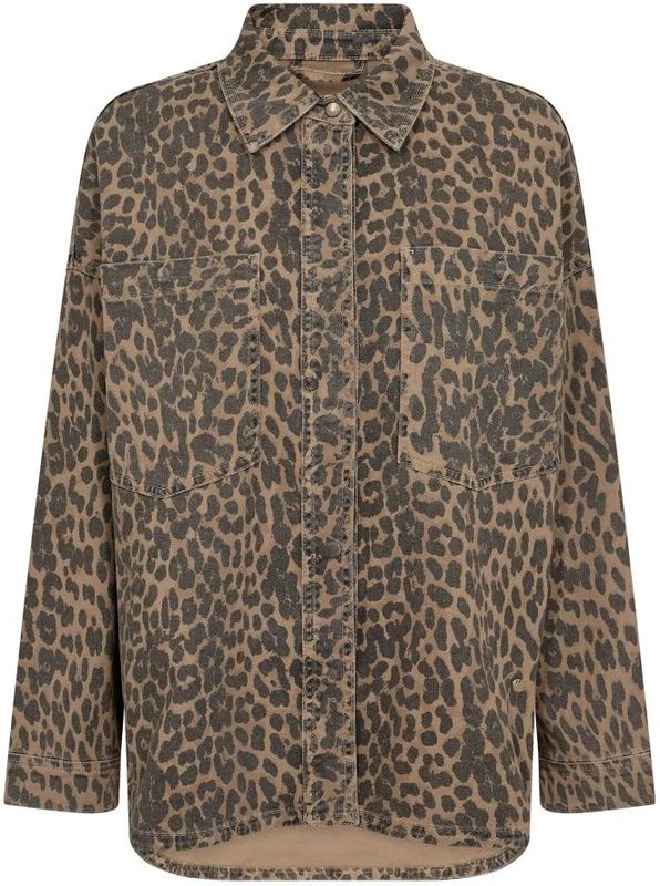 MOS Mosh, Dames, Blouses & Shirts, Bruin, Maat: S Katoen,