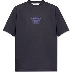 Stone Island, Heren, Tops, Paars, Maat: L Katoen,