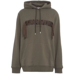 Lanvin, Heren, Sweatshirts & Hoodies, Bruin, Maat: L Katoen,