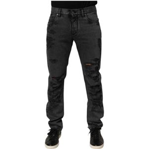 Dolce & Gabbana, Heren, Jeans, Zwart, Maat: M Denim,