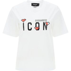Dsquared2 - T-Shirt Sweatshirt - Wit - Katoen
