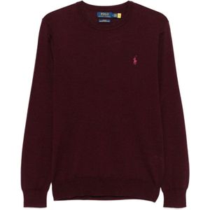 Ralph Lauren - Bordeaux - Wollen Trui - Heren - Slim-fit - Lange Mouwen