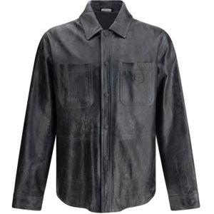 Dolce & Gabbana - Leren Jas - Zwart - Calf Leather