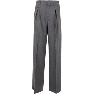 MM6 Maison Margiela, Dames, Broeken, Grijs, Maat: S