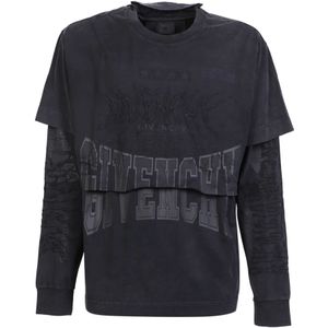 Givenchy, Heren, Sweatshirts & Hoodies, Zwart, Maat: S Katoen,