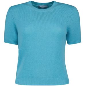Prada, Dames, Truien, Blauw, Maat: 2XS Wol,
