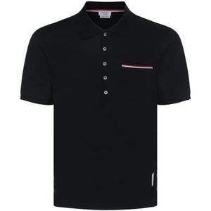 Thom Browne, Heren, Tops, Blauw, Maat: S Katoen,