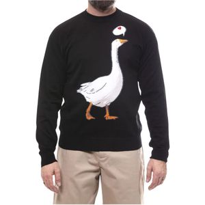 Moschino, Heren, Truien, Zwart, Maat: L