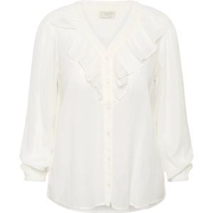 Kaffe Curve, Dames, Blouses & Shirts, Wit, Maat: 2XL