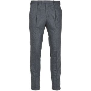PT Torino, Heren, Broeken, Grijs, Maat: 2XL Wol,